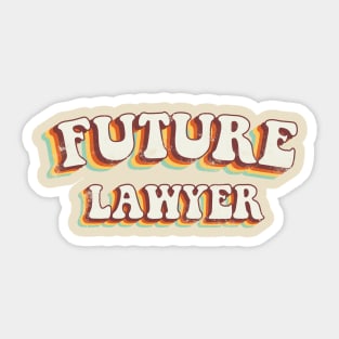 Future Lawyer - Groovy Retro 70s Style Sticker